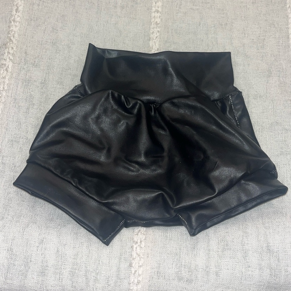 Baby Girl Faux leather bummy